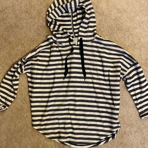 Hooded terry cloth shirt